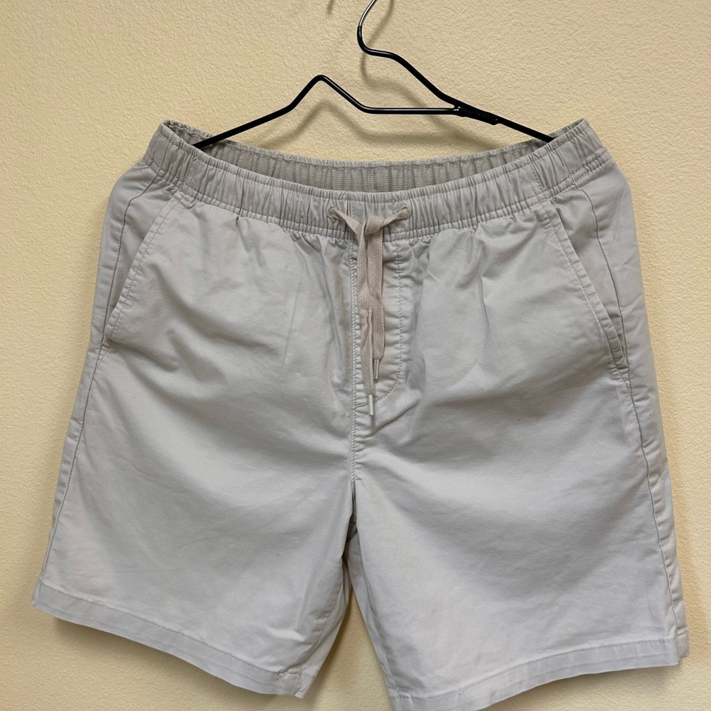 GAP Light Gray Elastic Waist Shorts Chino for men